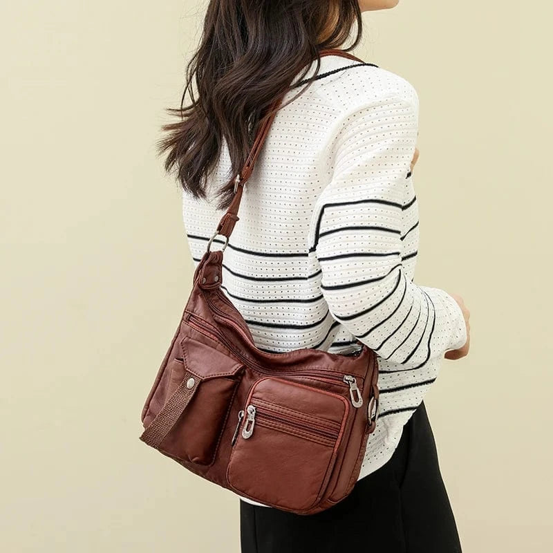 New Design Women Shoulder Bag Pu Leather Crossbody Bag Soft Messenger Bag Large Capacity Leather Purses Bolsa Feminine