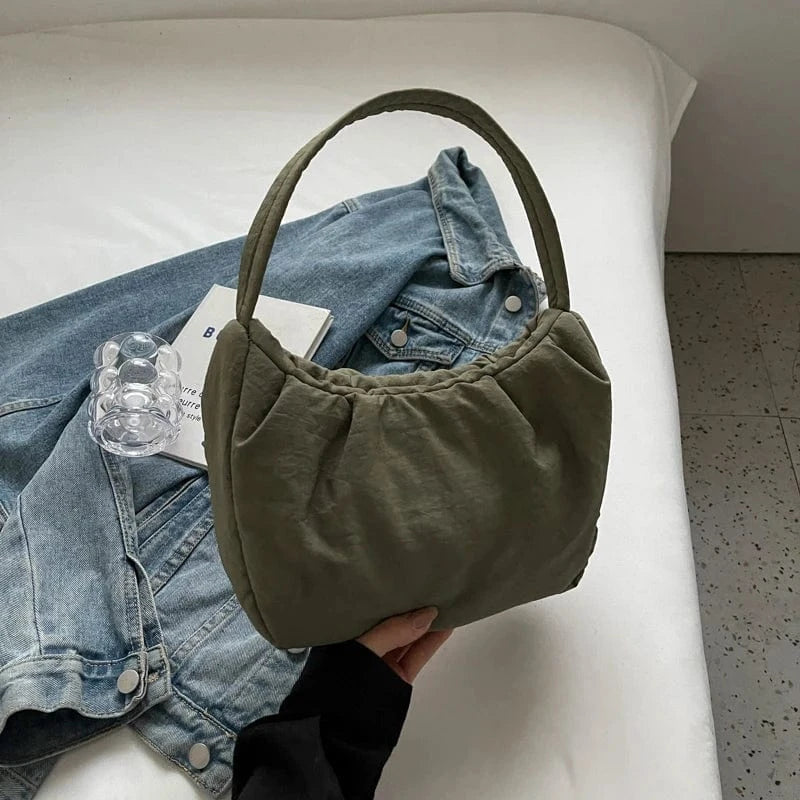 New fashion handbags 2024 Lady Canvas Ruffle Bags Lady Design Purses For Woman