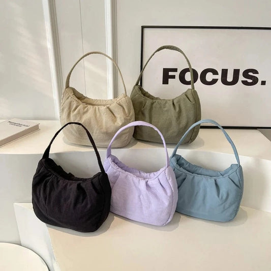 New fashion handbags 2024 Lady Canvas Ruffle Bags Lady Design Purses For Woman