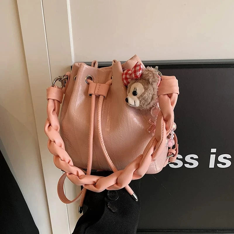 New Fashion Handbags 2024 Light Lady Bucket Bags Lady Design Purses For Women