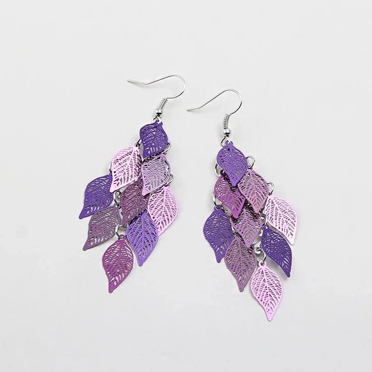 New fashion leaf earrings color copper earrings jewelry