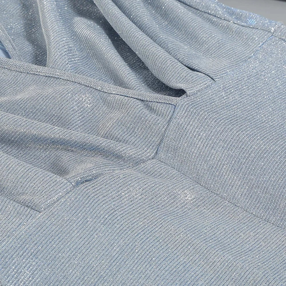 New Fashion Sequins Jumpsuit For Women 2025 Long Sleeves V Neck Draped Autumn Rompers Celebrity Evening Party Club Overall