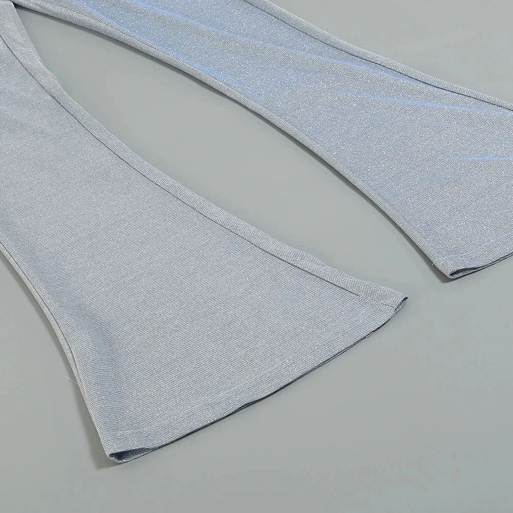 New Fashion Sequins Jumpsuit For Women 2025 Long Sleeves V Neck Draped Autumn Rompers Celebrity Evening Party Club Overall