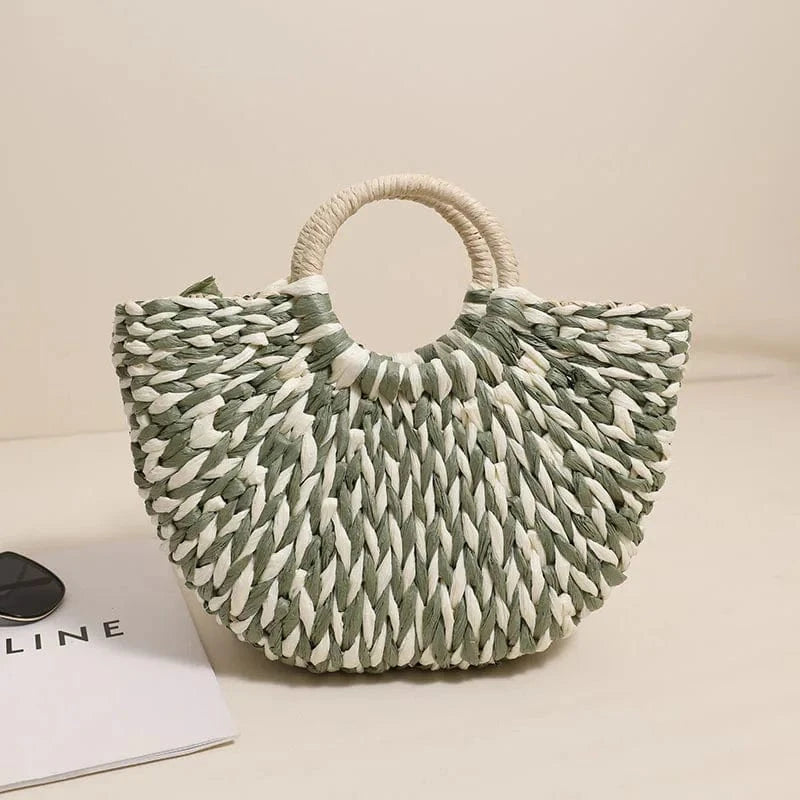 New Fashion straw Handbags 2024 lady beach bags lady design woven purses for women