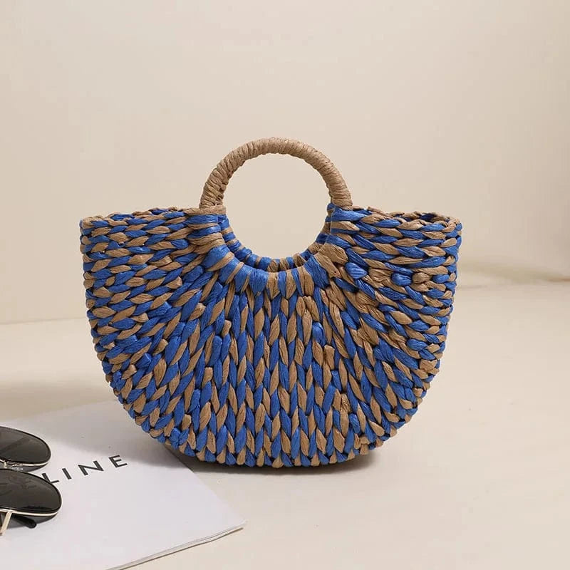 New Fashion straw Handbags 2024 lady beach bags lady design woven purses for women
