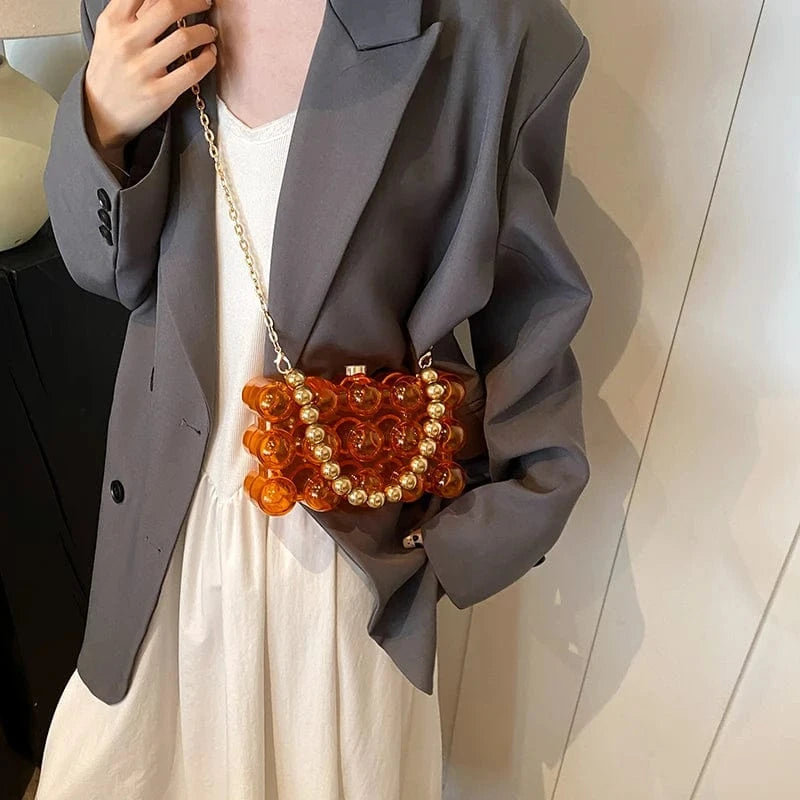 New Fashion women Handbags pvc hand square box Light Lady Tote Bags Lady Design Purses For Females