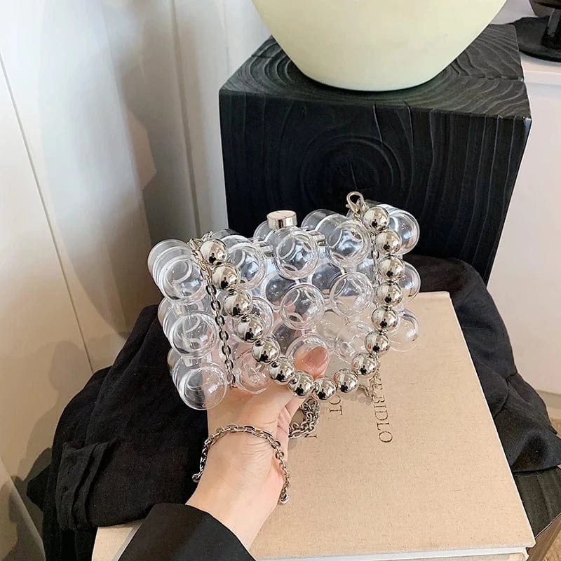 New Fashion women Handbags pvc hand square box Light Lady Tote Bags Lady Design Purses For Females