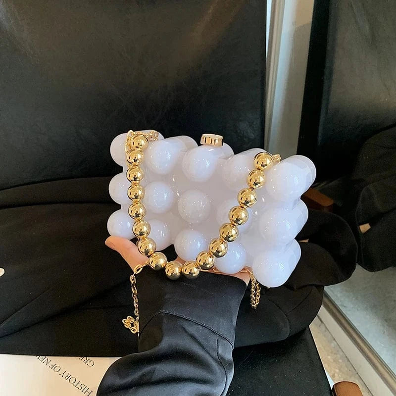 New Fashion women Handbags pvc hand square box Light Lady Tote Bags Lady Design Purses For Females