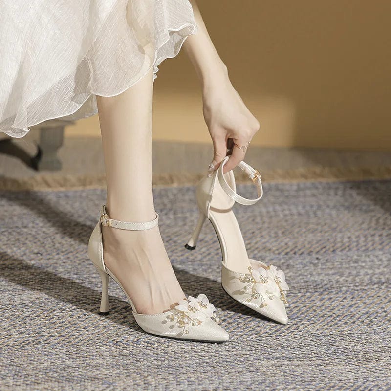 New Pointy Shoes Women Heels Sexy Stilettos Plus Size Sandals Shallow Wedding Shoes Thin High Heels Women Shoes And Sandals