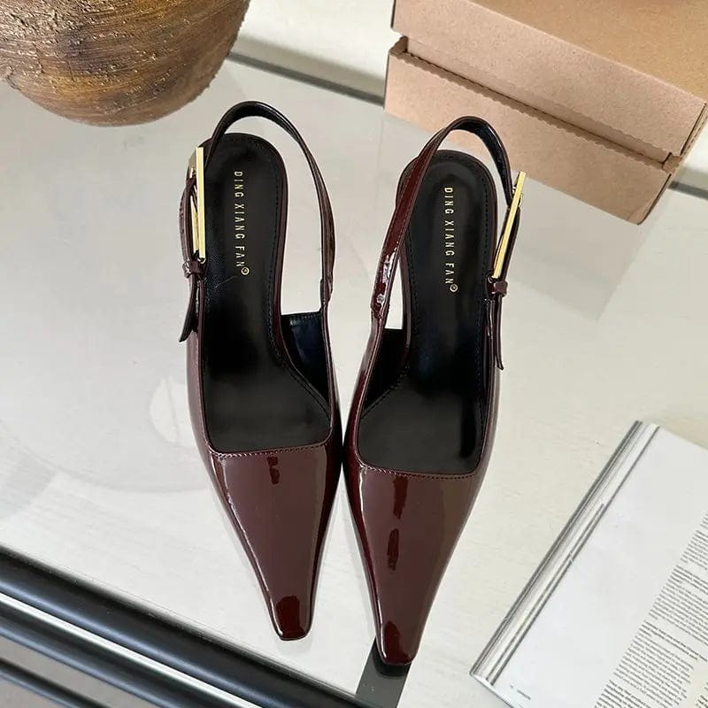 New Sandalias Mujer Tacon Alto Low Trendy Slippers Mules Shoes Heels for Ladies 2024