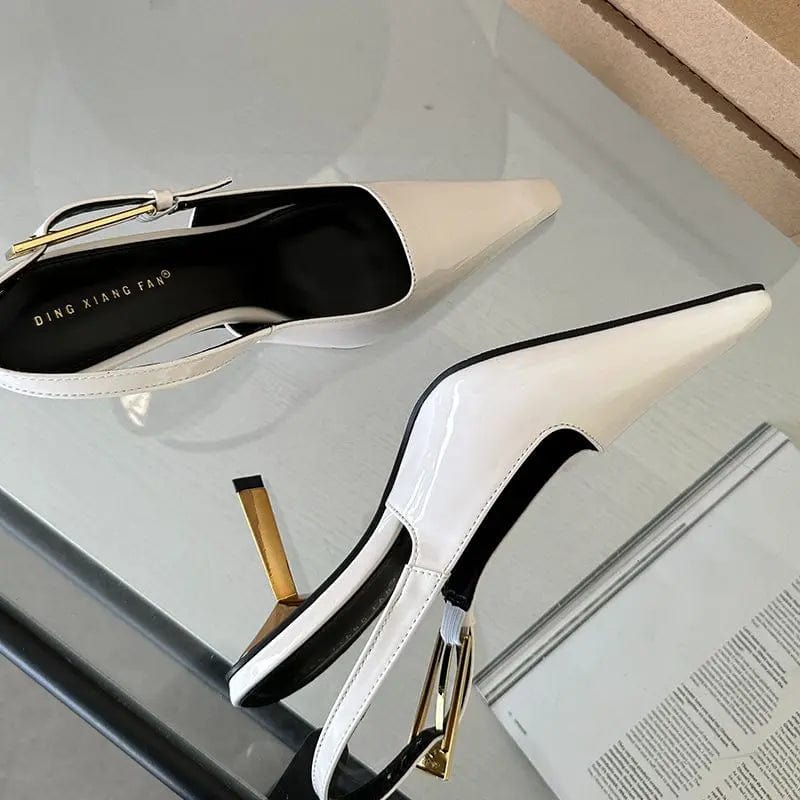 New Sandalias Mujer Tacon Alto Low Trendy Slippers Mules Shoes Heels for Ladies 2024