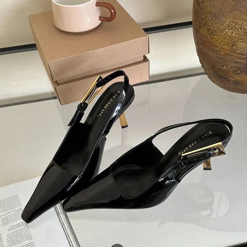 New Sandalias Mujer Tacon Alto Low Trendy Slippers Mules Shoes Heels for Ladies 2024