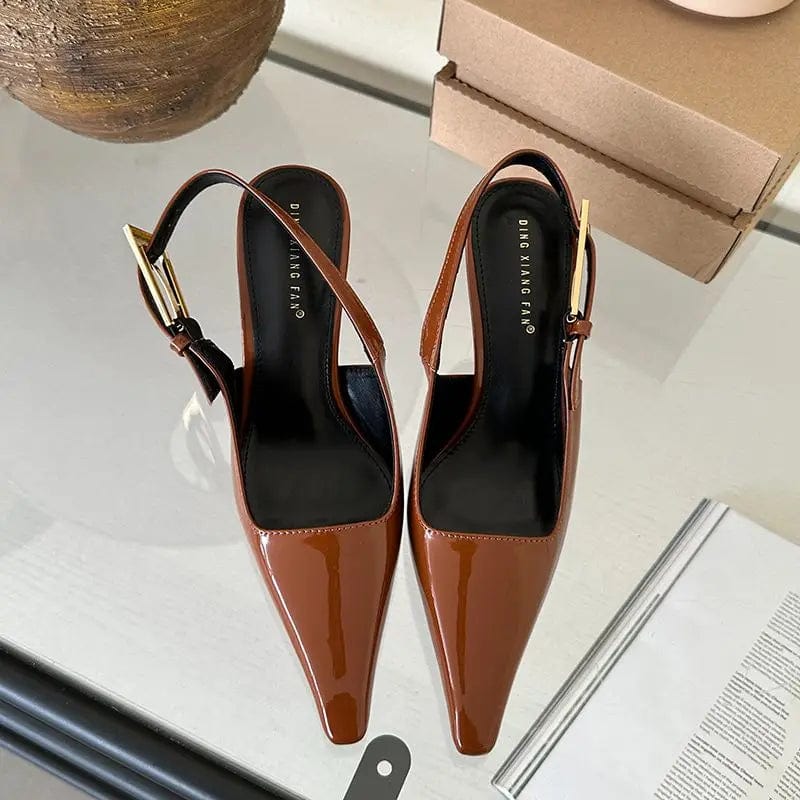 New Sandalias Mujer Tacon Alto Low Trendy Slippers Mules Shoes Heels for Ladies 2024
