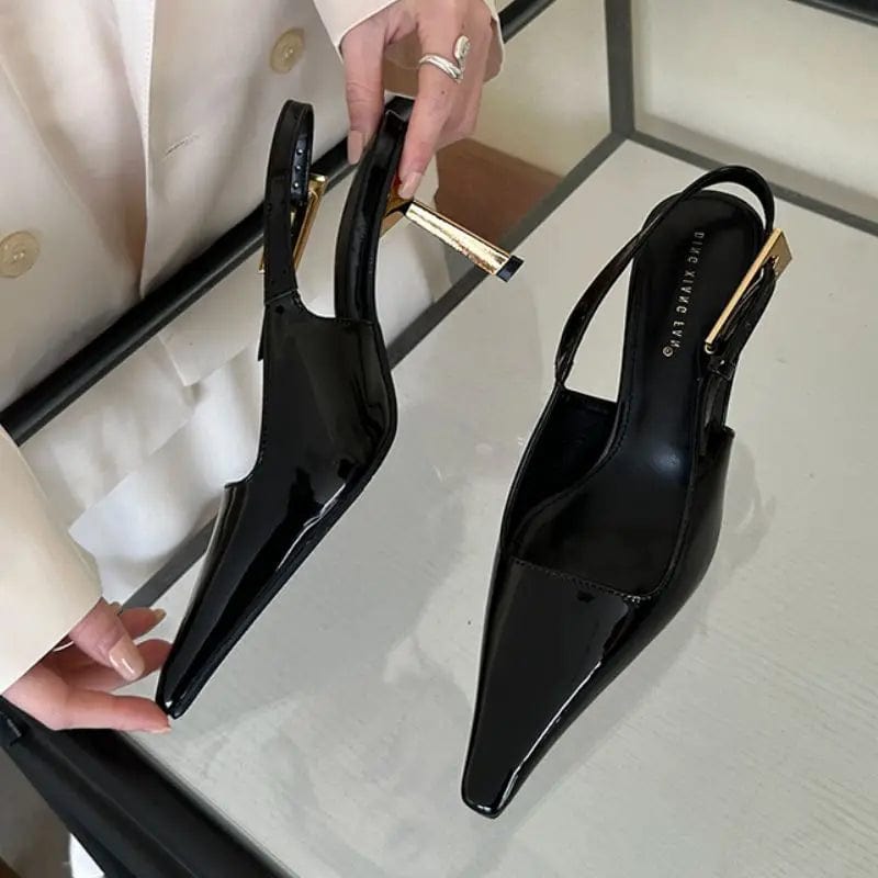 New Sandalias Mujer Tacon Alto Low Trendy Slippers Mules Shoes Heels for Ladies 2024