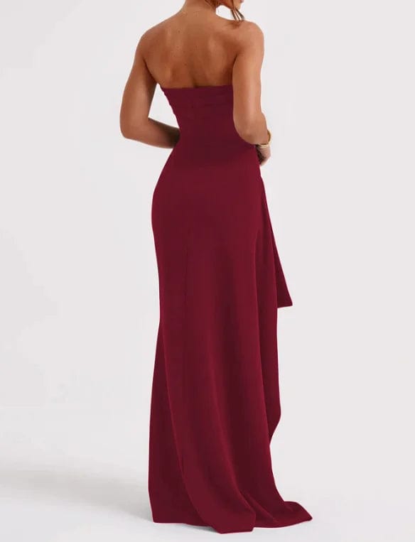 New Sexy Off Shoulder Maxi Dress 2024 Summer Bodycon Club Party Dress Slit Long Dresses