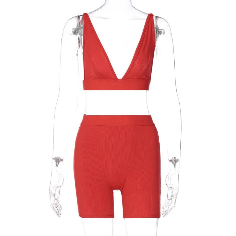 New Sleeveless Crop Tops Legging 2 Pieces Set Women Fashion Streetwear Outfits Sportswear Tracksuit Two Piece Pants Set