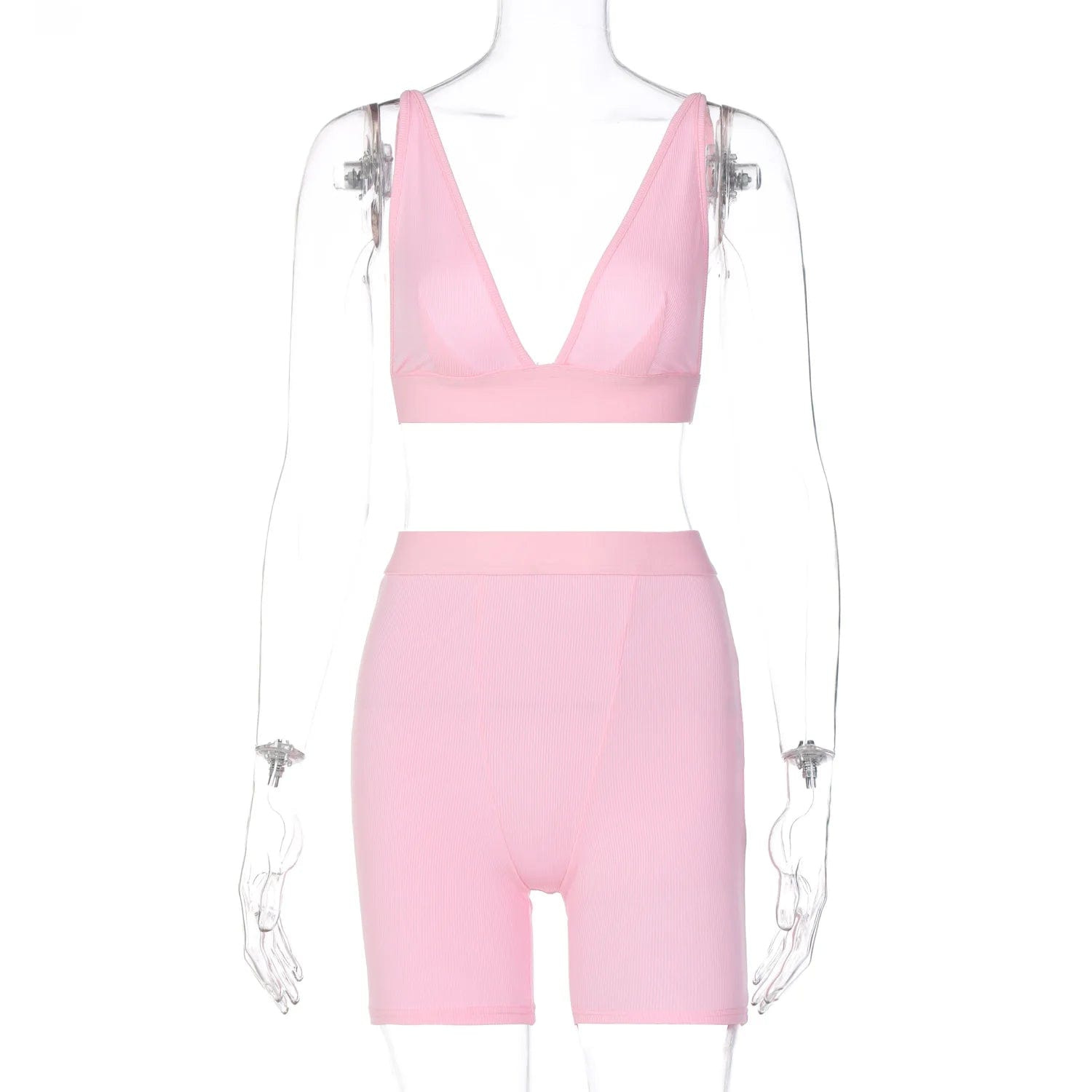 New Sleeveless Crop Tops Legging 2 Pieces Set Women Fashion Streetwear Outfits Sportswear Tracksuit Two Piece Pants Set