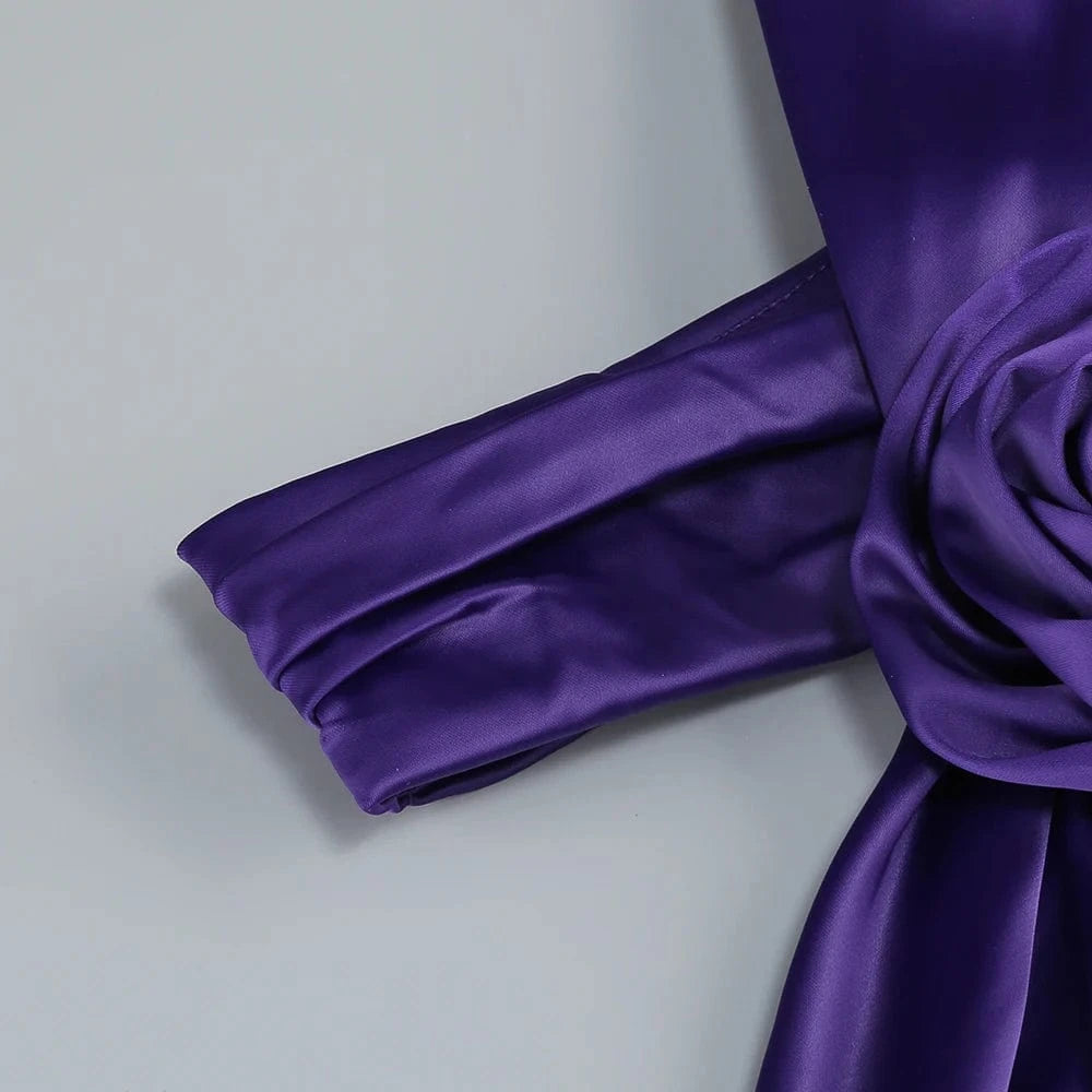 New Spring And Summer Women's Floor-Length Dress High-Waisted Commuter Charm Purple Halter Luxury Evening Party Dress