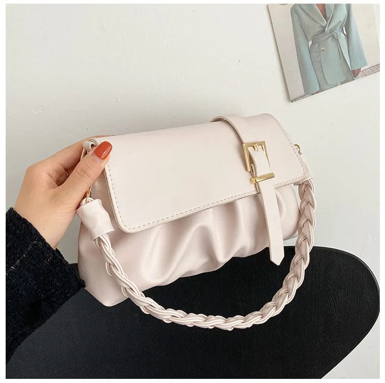 New Style Fold Fashion Weave Crossbody Girls Leather Chains for Hand Bags Women