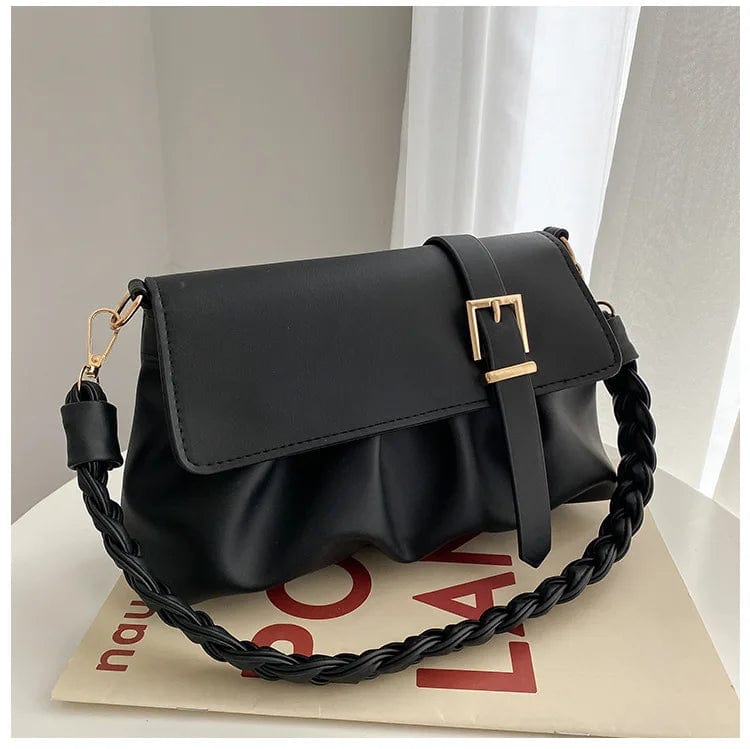 New Style Fold Fashion Weave Crossbody Girls Leather Chains for Hand Bags Women