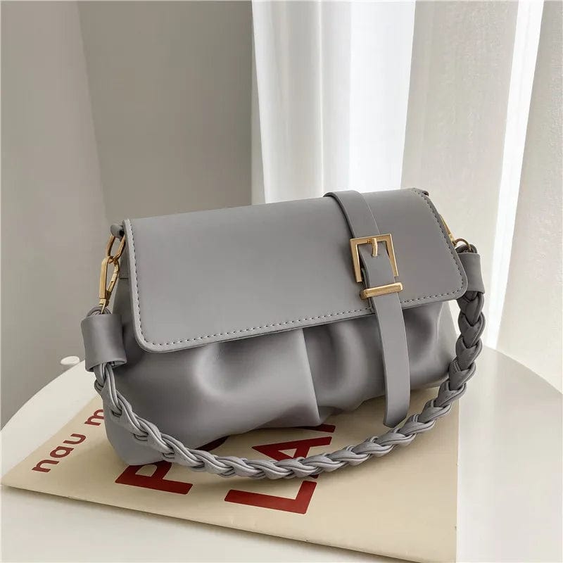 New Style Fold Fashion Weave Crossbody Girls Leather Chains for Hand Bags Women