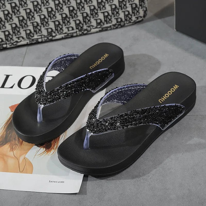 New Summer adult Shoes Casual flip-flops slipper woman Fashion Beach thick shoes all-match Non-slip Outdoor Sandals