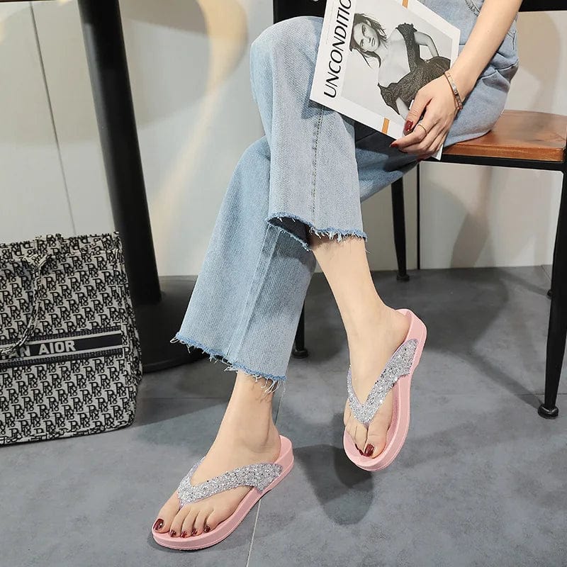 New Summer adult Shoes Casual flip-flops slipper woman Fashion Beach thick shoes all-match Non-slip Outdoor Sandals