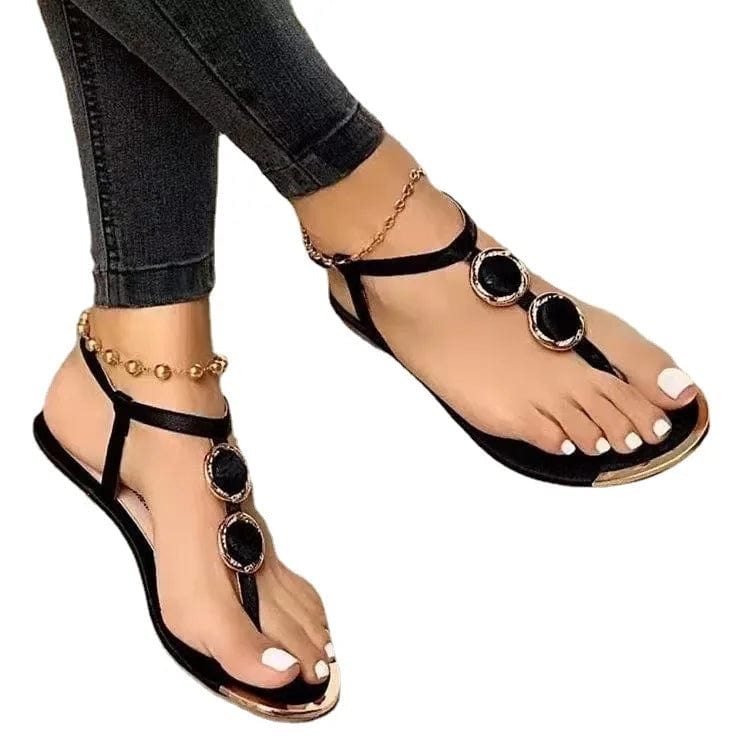 New Summer Fashion Beach Outdoor Casual Gold Flip Flops Sandals for Women and Ladies shoes summer women slides sandals slippers