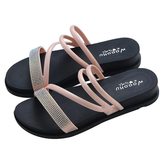 New summer Woman Shoes Fashion Casual Flat Rome Sandal adult Beach Shoes Lightweight Breathable Soft Non-slip Shoes