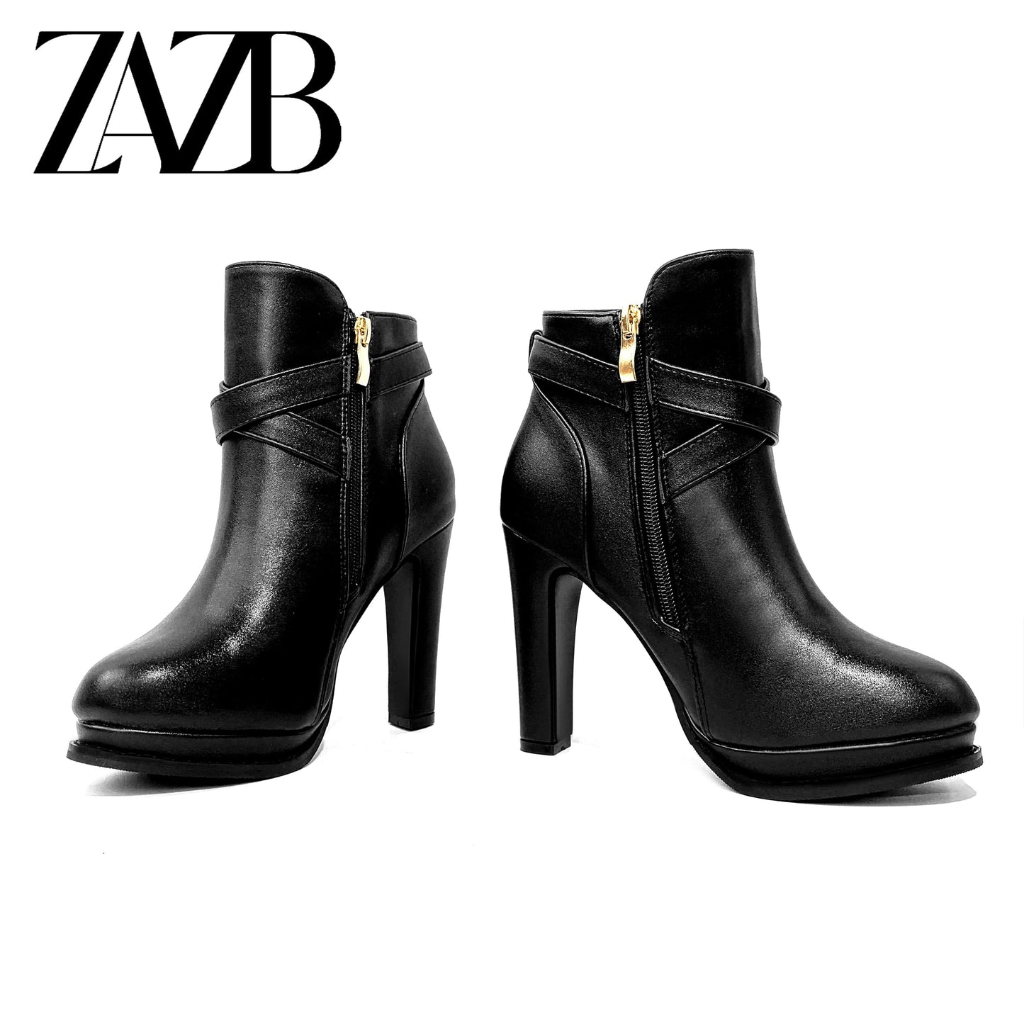 New Winter Autumn Stiletto boot Ladies Boots High Heels Middle cylinder Booties Women Thick heel Metal leather buckle shoes