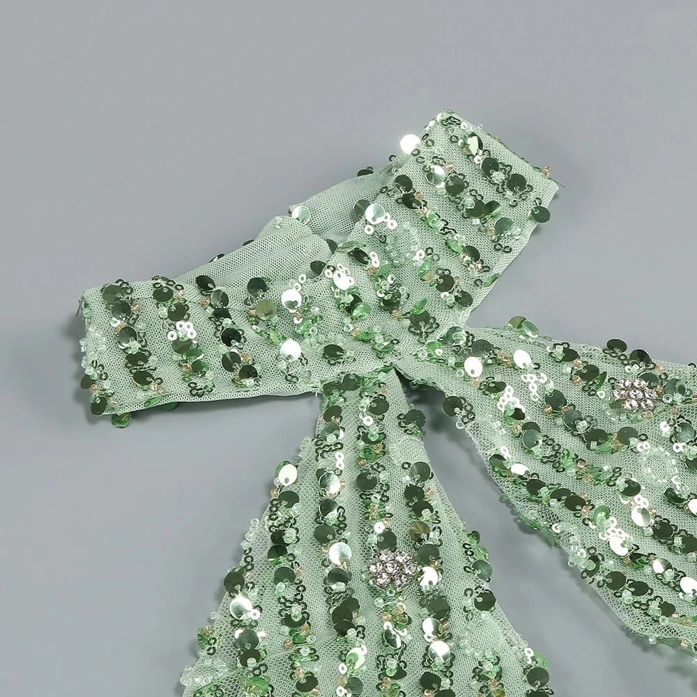 New Women's Sleeveless Halter Backless Cut out Skirt Sexy Sequin Design Dress Mini Evening Dress High Fashion Luxury Dress