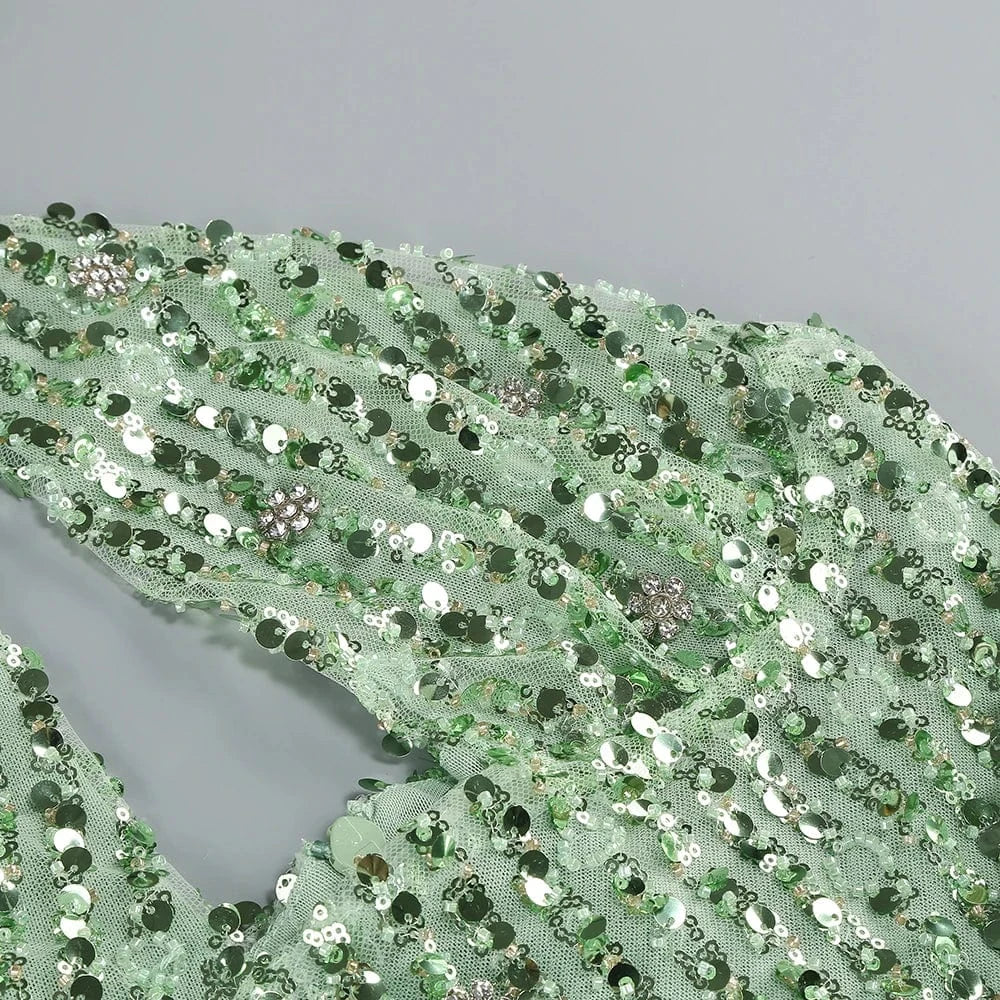 New Women's Sleeveless Halter Backless Cut out Skirt Sexy Sequin Design Dress Mini Evening Dress High Fashion Luxury Dress