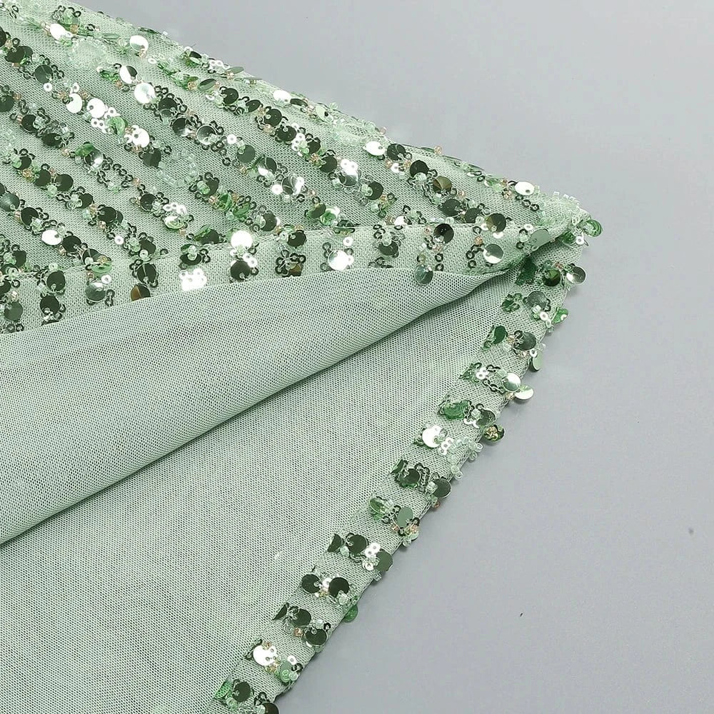 New Women's Sleeveless Halter Backless Cut out Skirt Sexy Sequin Design Dress Mini Evening Dress High Fashion Luxury Dress