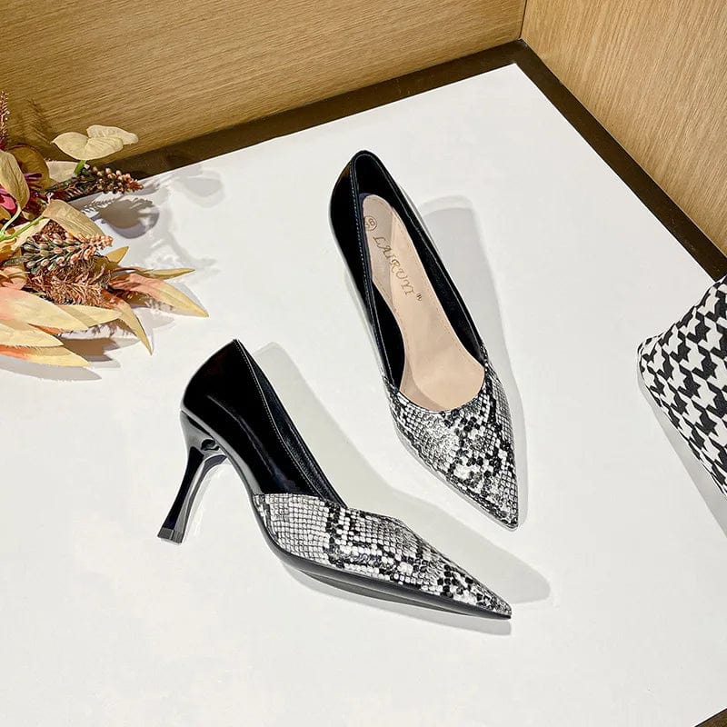 New Women Summer Autumn High Heel Pumps Female Serpentine Pointed-toe Shallow Stilettos Sexy Party Ladies Dress Shoes