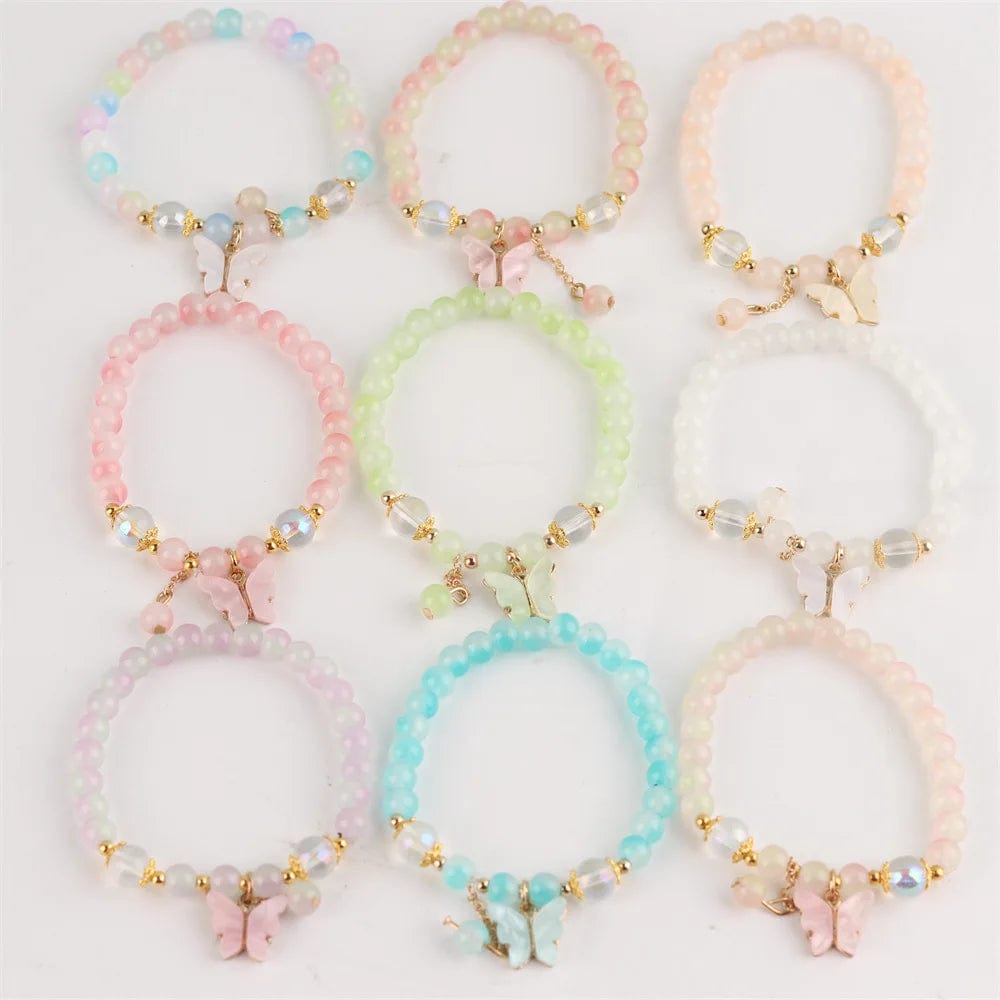 Newly Popular In 2024 Flower Bracelet Female Forest Student Colored Bracelet Minimalist and Niche Crystal Bracelets