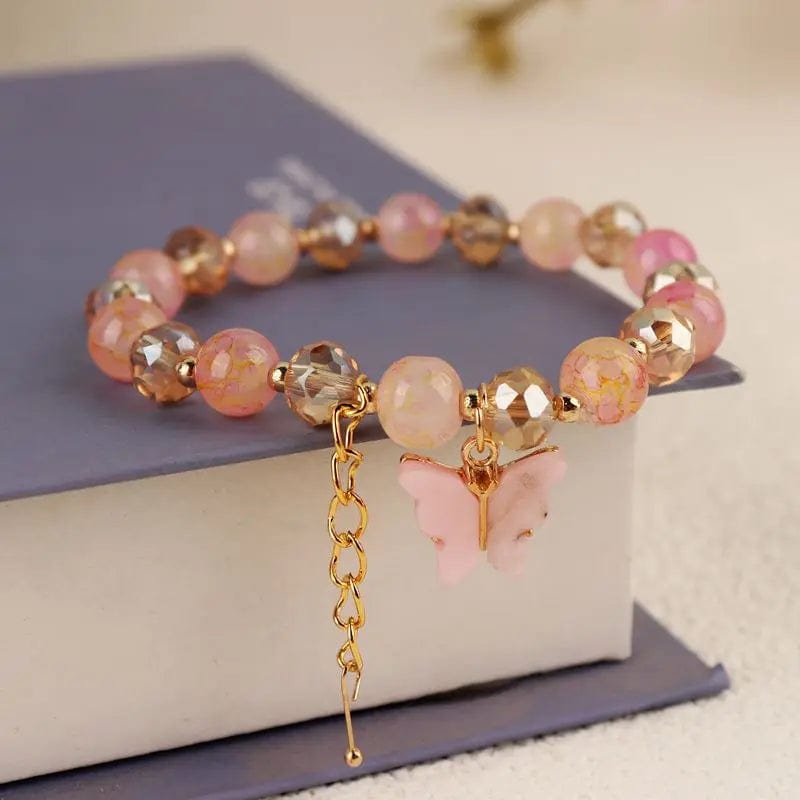 Newly Popular In 2024 Flower Bracelet Female Forest Student Colored Bracelet Minimalist and Niche Crystal Bracelets