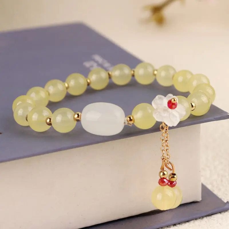 Newly Popular In 2024 Flower Bracelet Female Forest Student Colored Bracelet Minimalist and Niche Crystal Bracelets