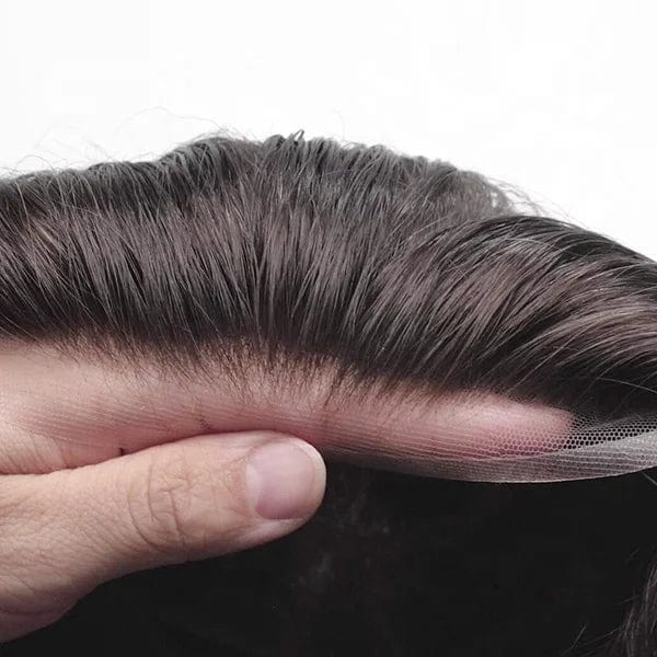 Newtimes hair stock fine mono french lace mens human hair replacement systems toupee for men