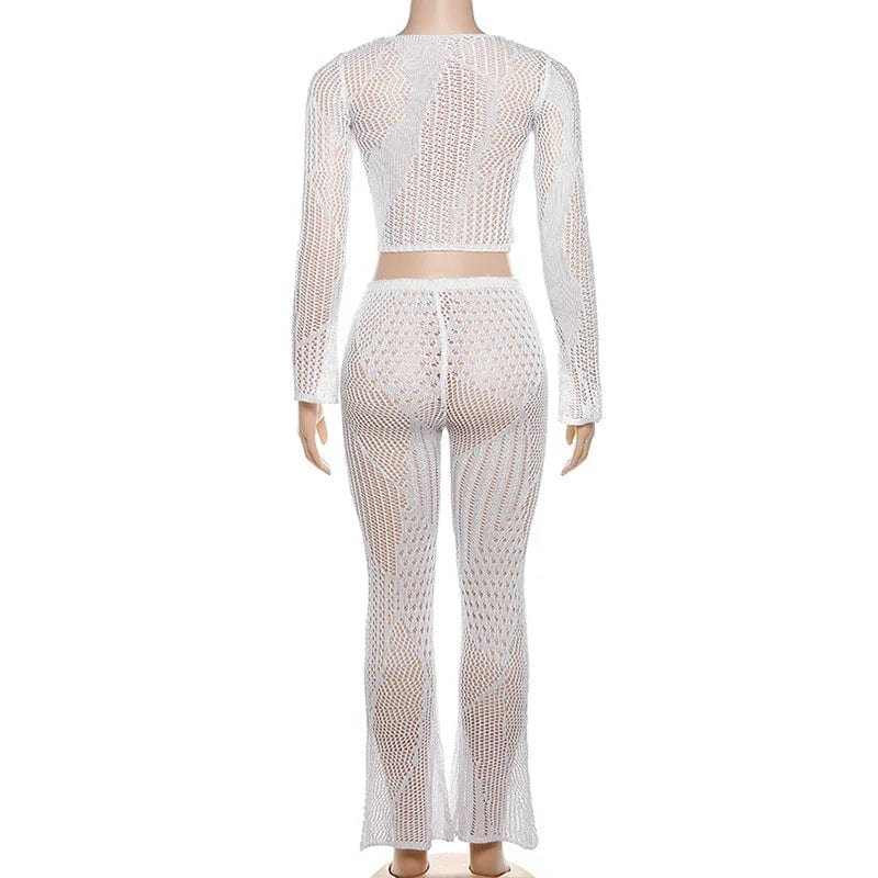Night Out Outfits Two Piece Pet Women Clothing Sexy See Through Night Wear 2 Piece Sets Women Spring Club Wear Sexy