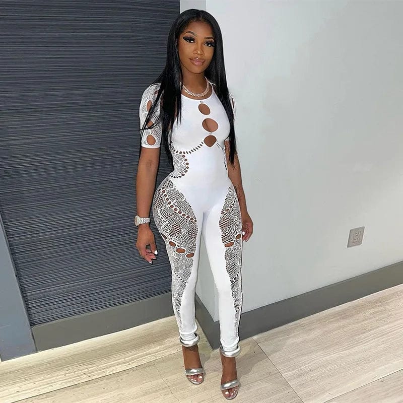 NN0026 one piece rompers rhinestone new arrival 2024 spring womens clothing see through mesh sexy bodycon solid jumpsuits women