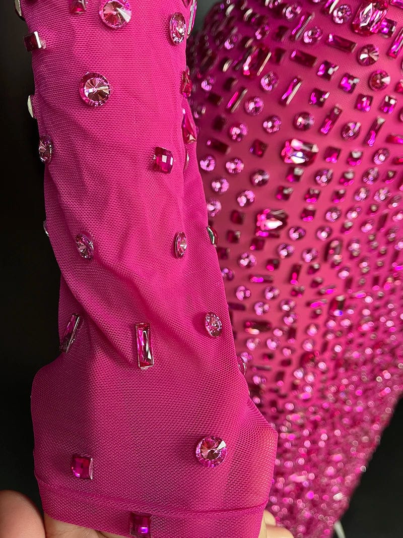 NOVANCE Y2507-LSD dropshipping products 2024 dress sexy hot pink birthday dresses women sexy diamonds elegant