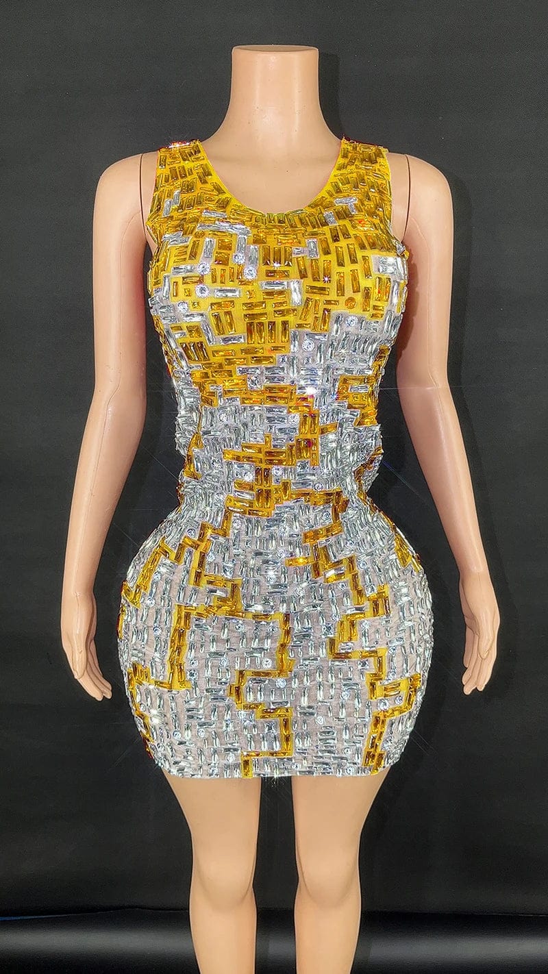 Novance Y3652 Wholesale Products In Bulk Chic Woman Clothing Sleeveless Diamond Evening Dresses Luxury For Women Sexy Mesh