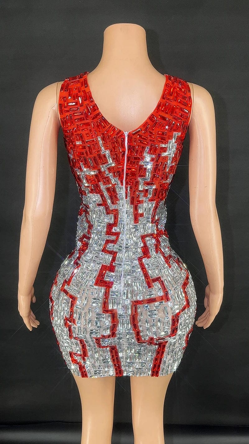 Novance Y3652 Wholesale Products In Bulk Chic Woman Clothing Sleeveless Diamond Evening Dresses Luxury For Women Sexy Mesh