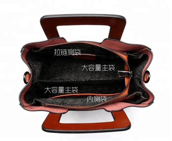 OEM Sac A Main Femme Bolsa Feminina Fashion New Design Genuine Leather Ladies Female Shoulder Tote Bags Handbags Sets For Women