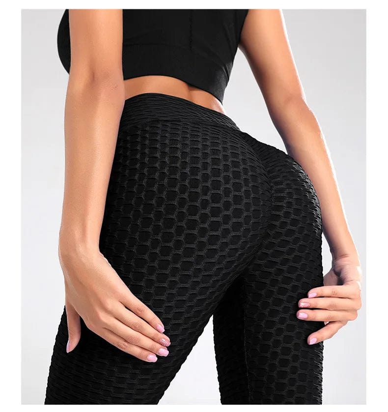 OEM Women High Waist Workout Jacquard Sports Leggings Sexy Women Fitness Gym Stretch Tights Yoga Pants