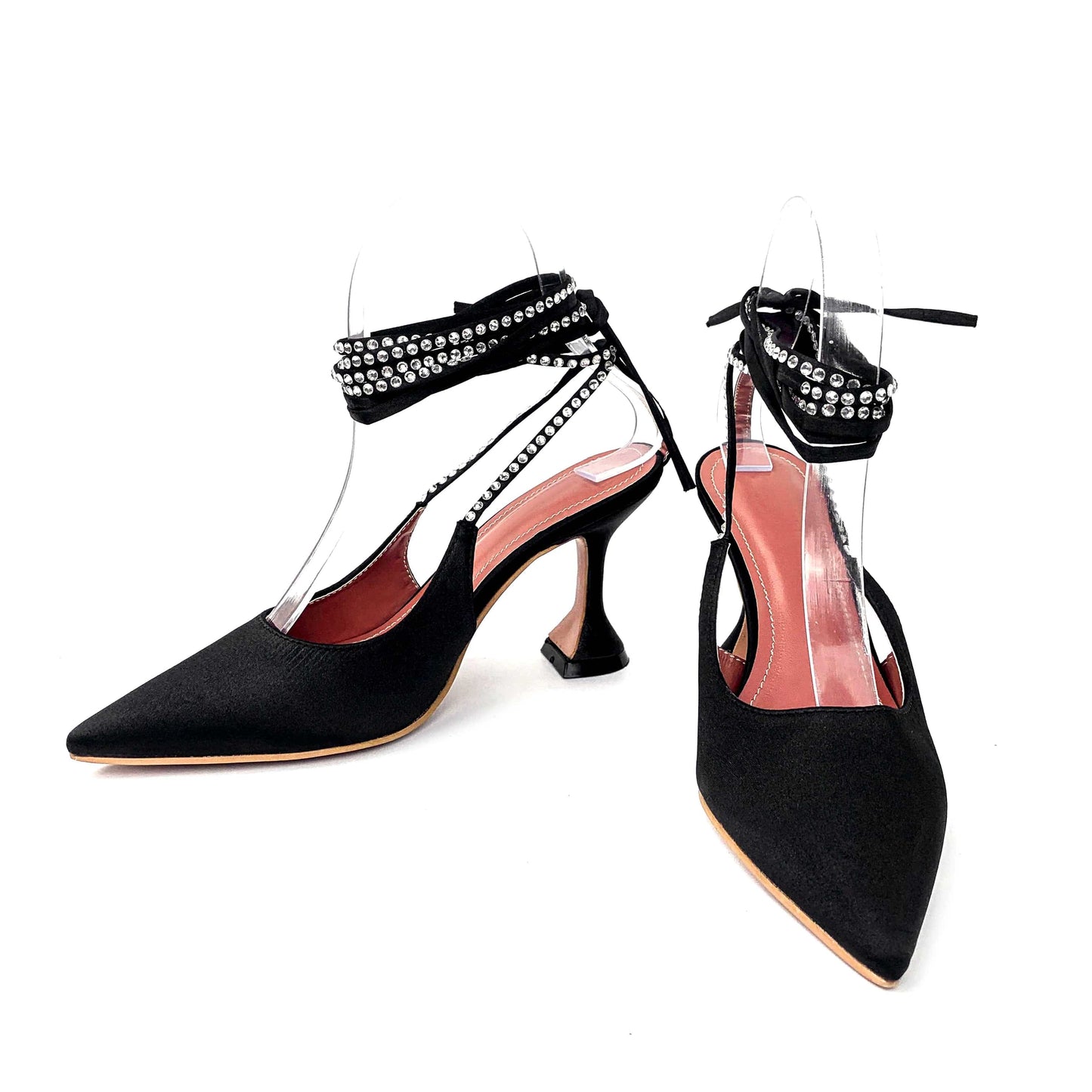 Office formal Pointed head cross belt women high heel shoes designer famous brands stiletto heels Open toe Dress Sandal