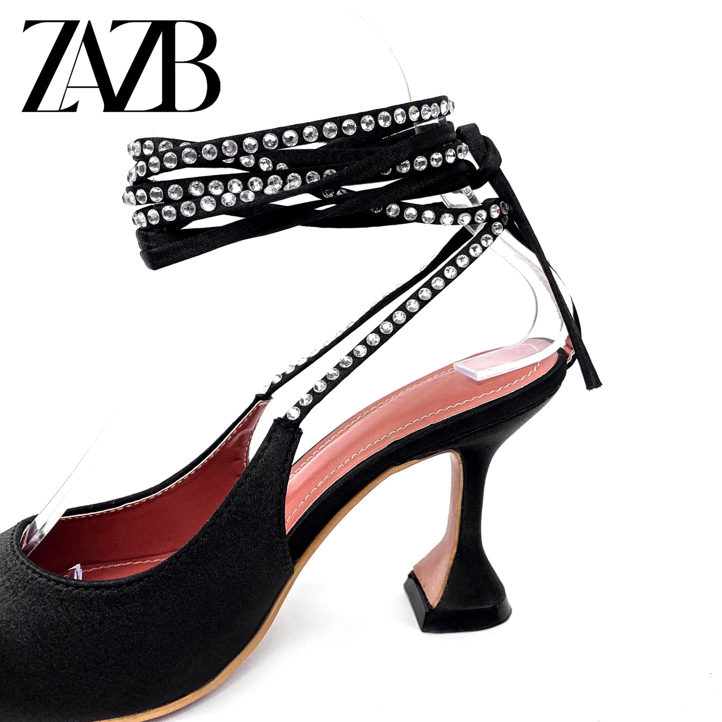 Office formal Pointed head cross belt women high heel shoes designer famous brands stiletto heels Open toe Dress Sandal