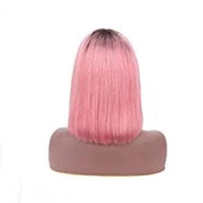 Ombre 1b Hot Pink / 12 Inches Machine Made Wig Vendor YesWigs Wholesale Bob 10 12 Inch Colorful Hair Wig 4x4 Closure Swiss Lace 150% Density 613 Blonde Bob