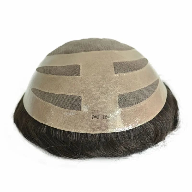 On Rite Front PU Human Hair Toupee Protesis Capilares Hombres For Man