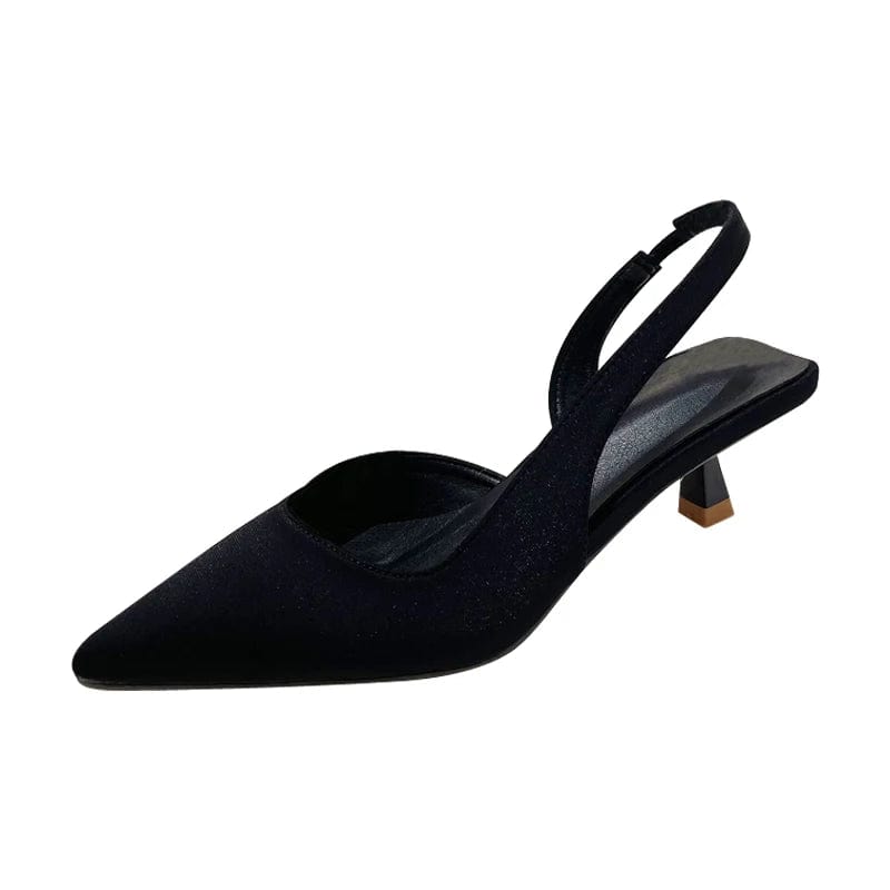 One word belt temperament sandals European and American stiletto pointed toe commuter shoes women's high heels all-match 202